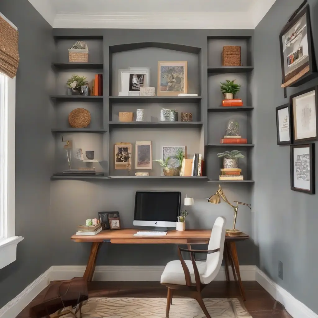 How to Style Your Corner Shelves for a Chic Home Office
