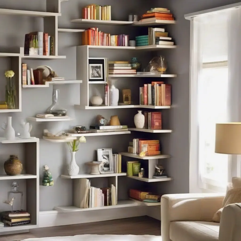 Creative Tips for Organizing Books and Decorative Items on Corner Shelves