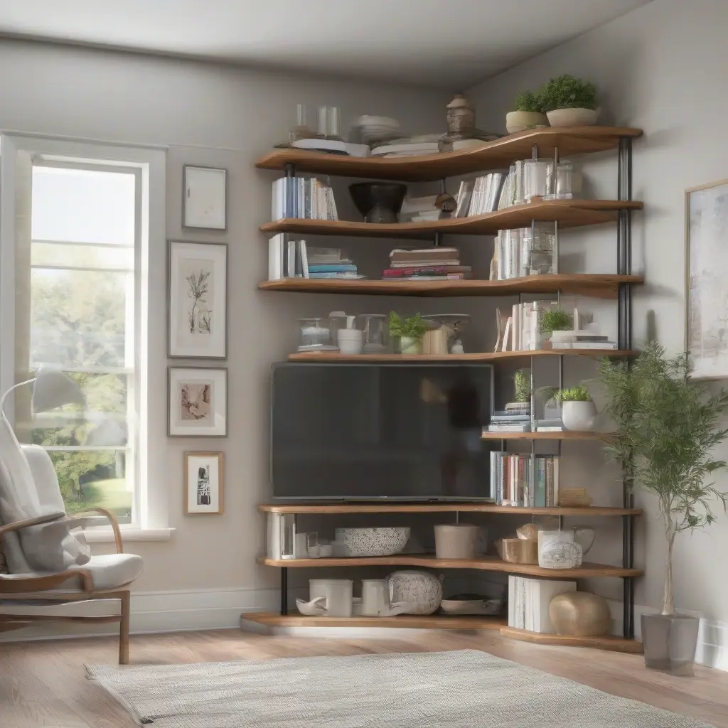 Using Corner Shelves to Create Functional Zones in Open Floor Plans